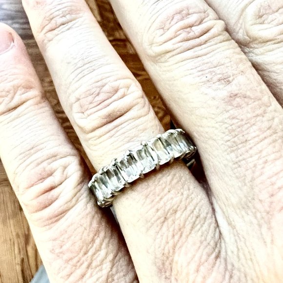 3.00 Ct Engagement 950 Platinum Lab Created Diamond Eternity Band - Picture 4 of 4